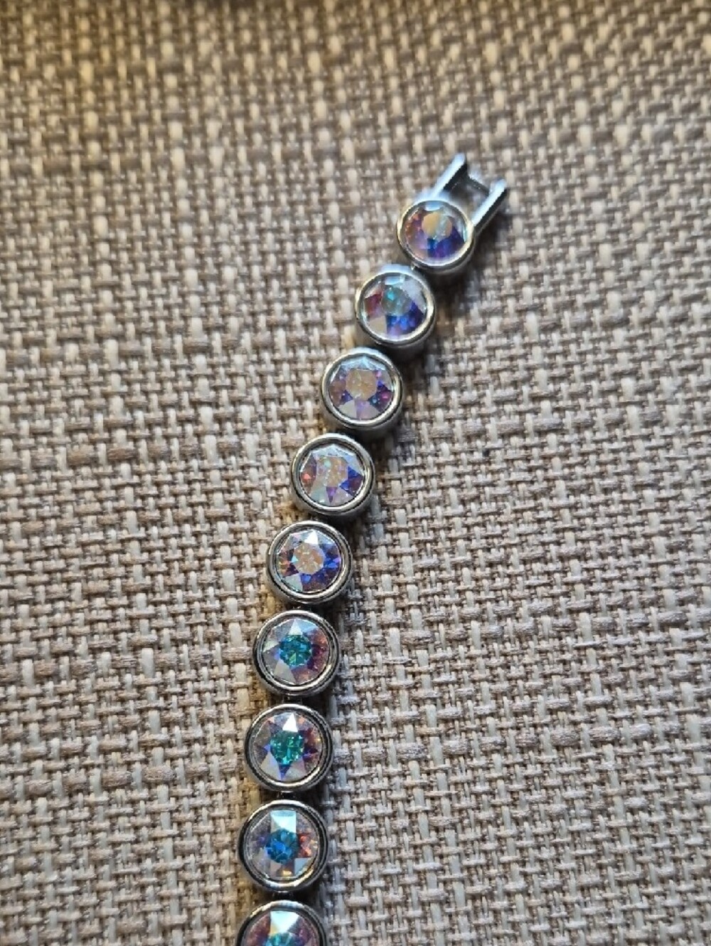 Touchstone Crystal Iridescent Multicolor Tennis Bracelet - Picture 3 of 3